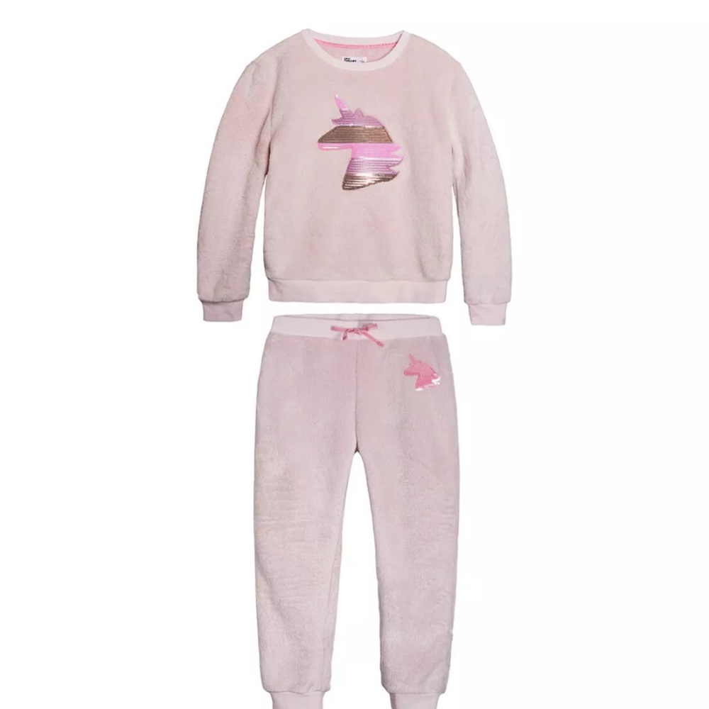 Girls Unicorn Cozy pajama Sweatshirt and Pant Set size 3T-4-6 NWT - Picture 7 of 7